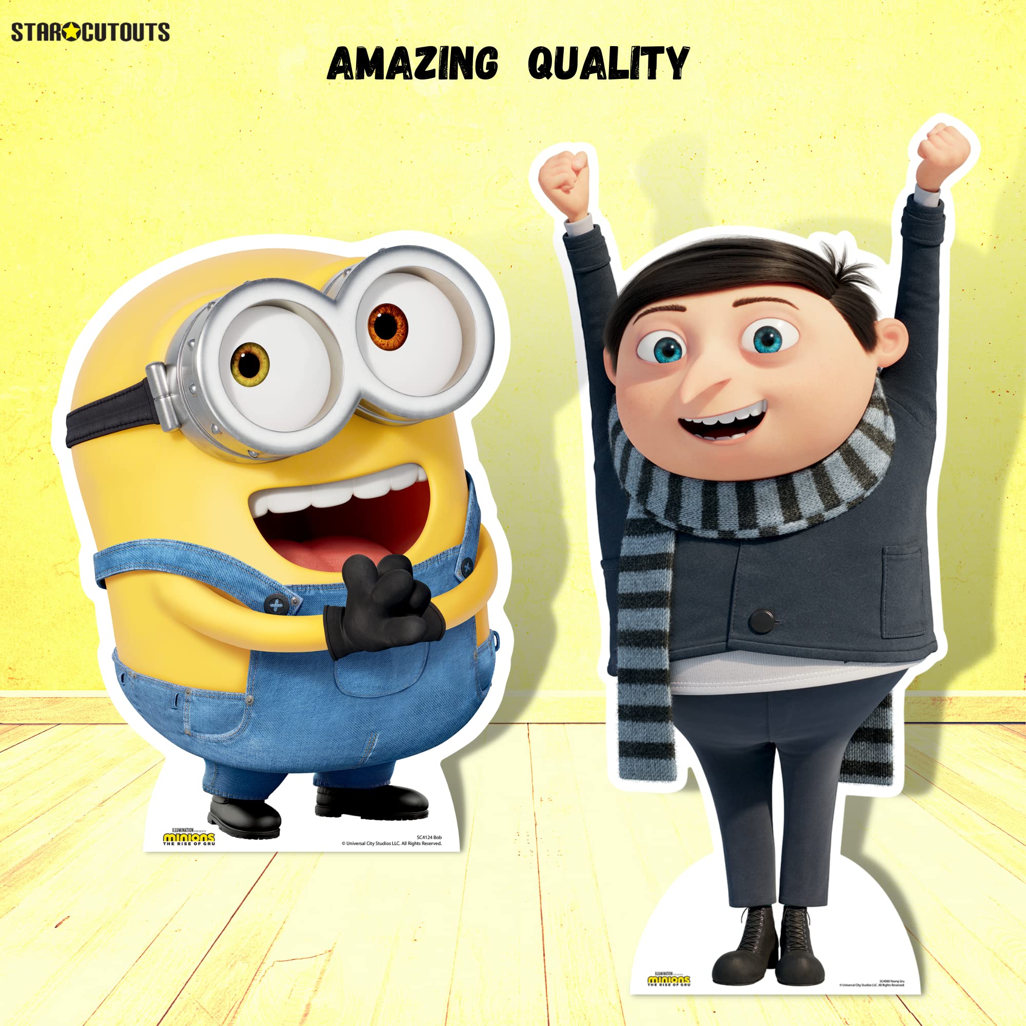 Cumpleaños Minions Figuras De Cartón De Minions Kevin Y Bob