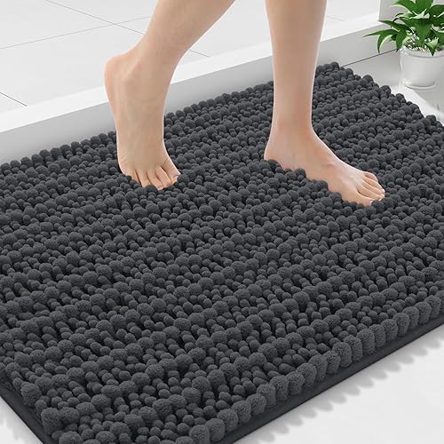 Miniatura 309 de Smiry Alfombras de Baño 24 x 16 pulgadas, Tapetes de Baño de Chenilla Extra Suaves y Absorbentes, Respaldo de Goma Antideslizante, Lavable a Azul