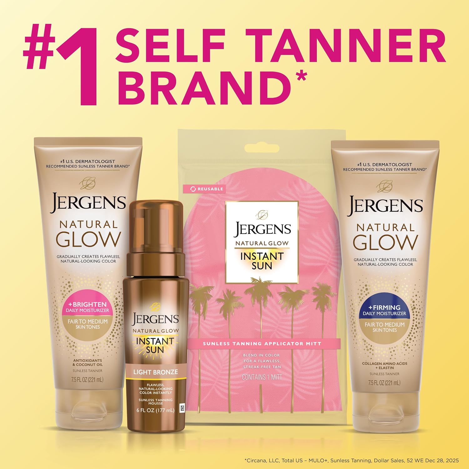 Jergens Natural Glow Daily Firming Moisturizer, For Fair to Medium Skin Tones, 7.5 oz