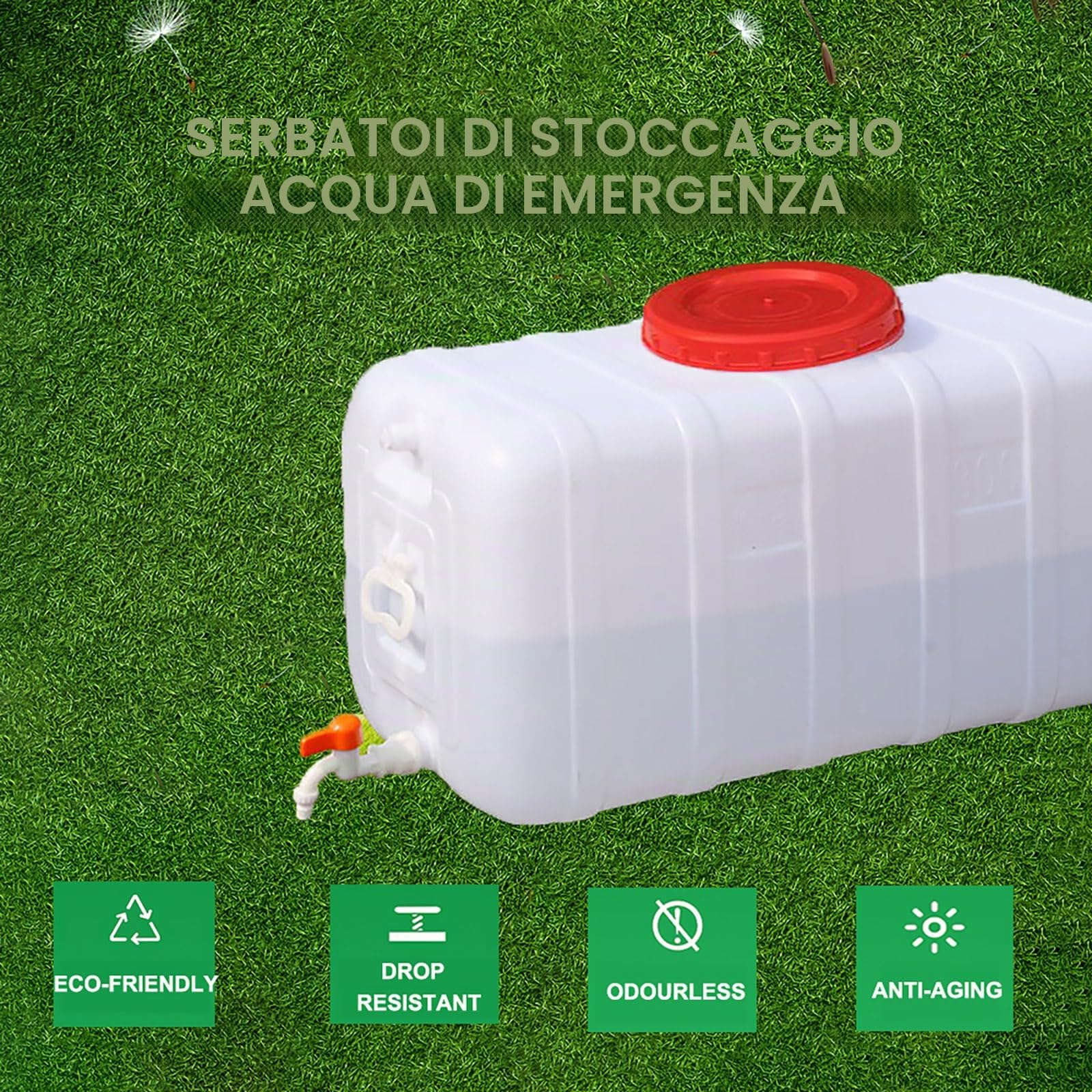 Plastica Serbatoio Acqua Tanica con Rubinetto Campeggio Portatile Tanica Acqua per La Casa Picnic Self-Driving Tour Grande capacità(Size:25L/6.6gallon)