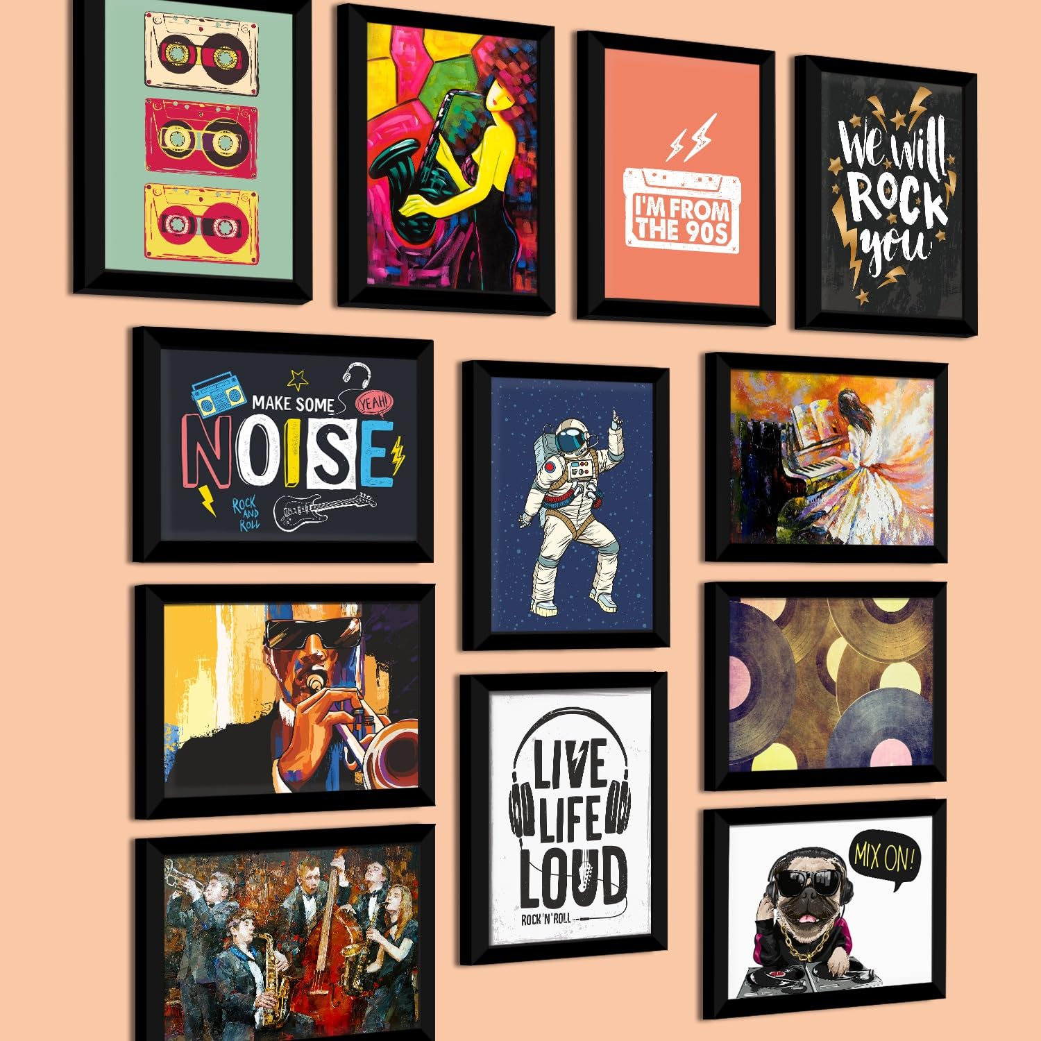 PAPER PLANE DESIGN Music Art Posters collage for Living room Bedroom Office Wall Decoration Poster set of 12 (FRAMED) (B0CT2DXDNR) Amazon Price History, Amazon Price Tracker