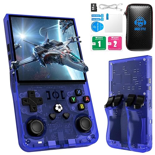 R36MAX Retro Handheld Game Console, 4.0 Inch 720x720 IPS Screen,