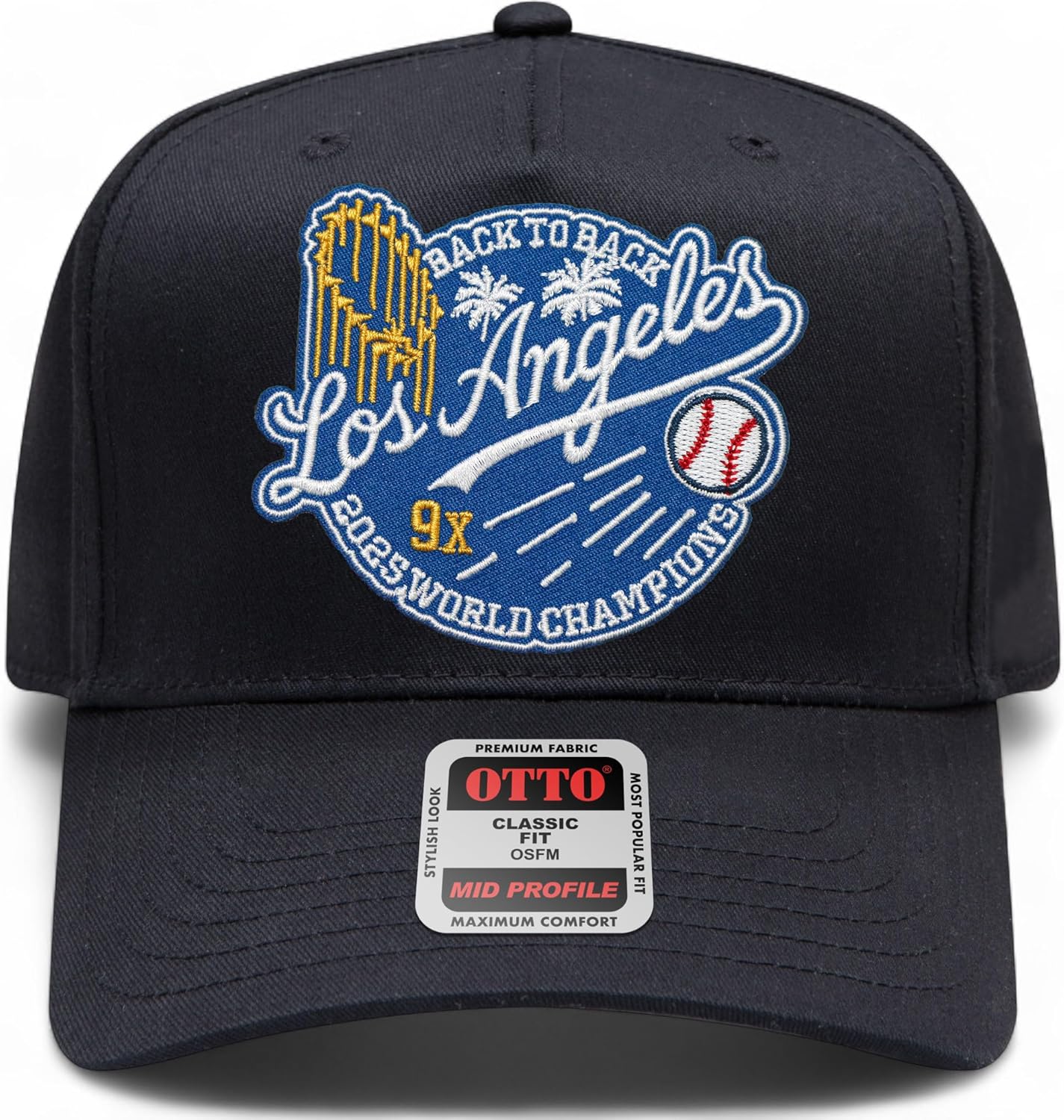 Palm Trees Baseball 2025 World & League Champions Embroidered Patch Hat | Los Angeles LA Merch | Snapback for Men & Women