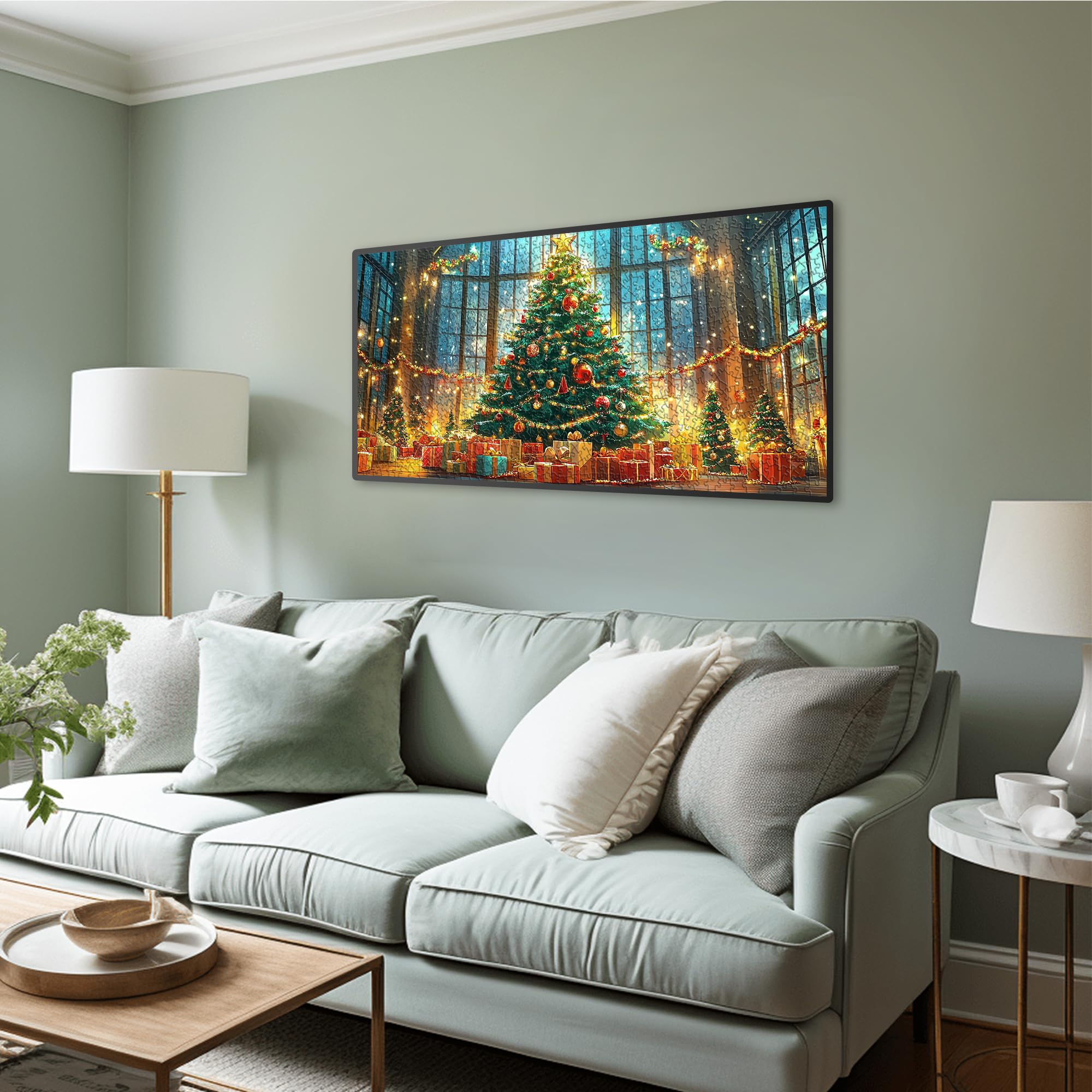 Ginfonr 1000 Piece Jigsaw Puzzles for Adults, LUMINOUS CHRISTMAS WALTZ - Image 3