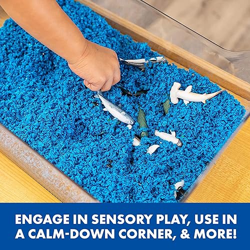 Miniatura 4 de Educational Insights Playfoam Pluffle para contenedores sensoriales, paquete de 4 unidades, rojo, azul, naranja y negro, a partir de 3 años