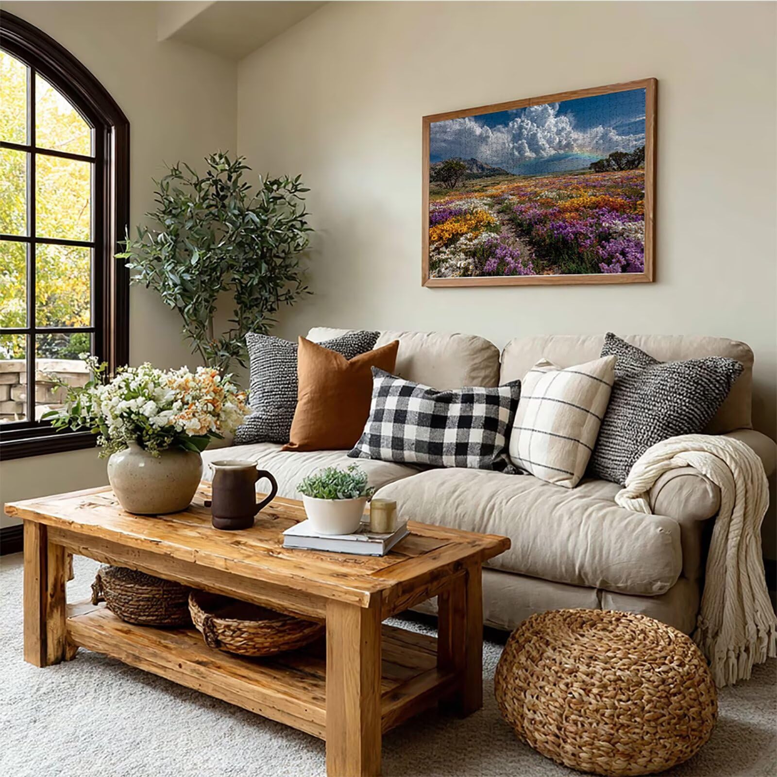 Puzzle 2000 elementów dla dorosłych kwiat, drewniane puzzle, 99 x 70 cm, dla mężczyzn, kobiet, starszych, seniorów, części, ściśle do siebie pasują, dekompresja, dekoracja ścienna, prezenty dla