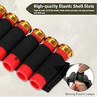 Vista 3 de Shotgun Shell Holder for 12-Gauge and 20-Gauge - JulyTek 60 Round Tactical Shotshell Bandolier Adjustable with 2PCS 7 Round Butt Stock Shell Holders