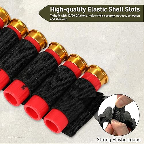 Miniatura 3 de Shotgun Shell Holder for 12-Gauge and 20-Gauge - JulyTek 60 Round Tactical Shotshell Bandolier Adjustable with 2PCS 7 Round Butt Stock Shell Holders