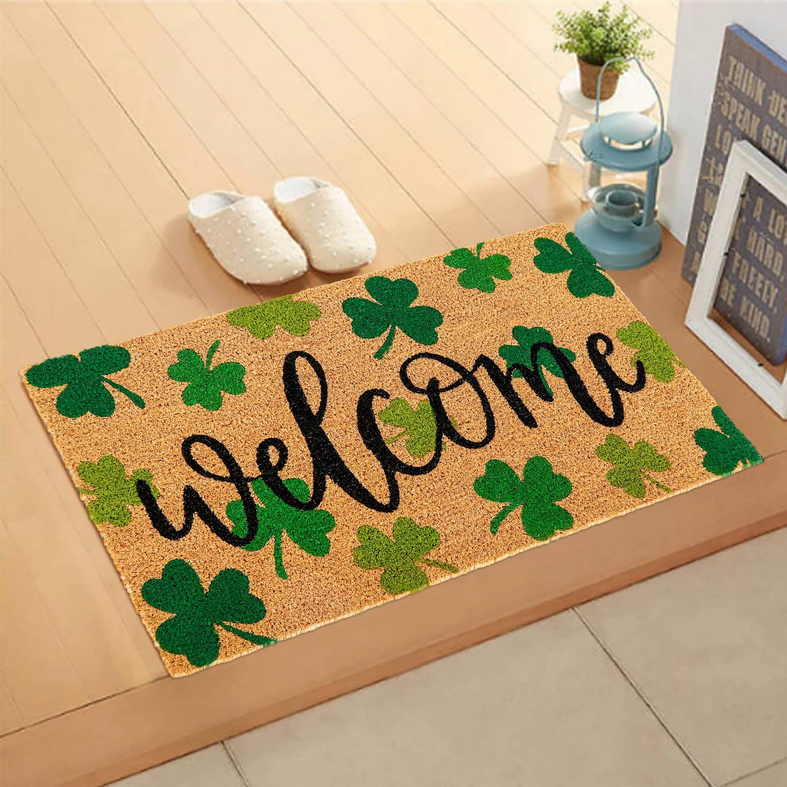 Amazon.com: Whaline St. Patrick's Day Natural Coir Door Mat