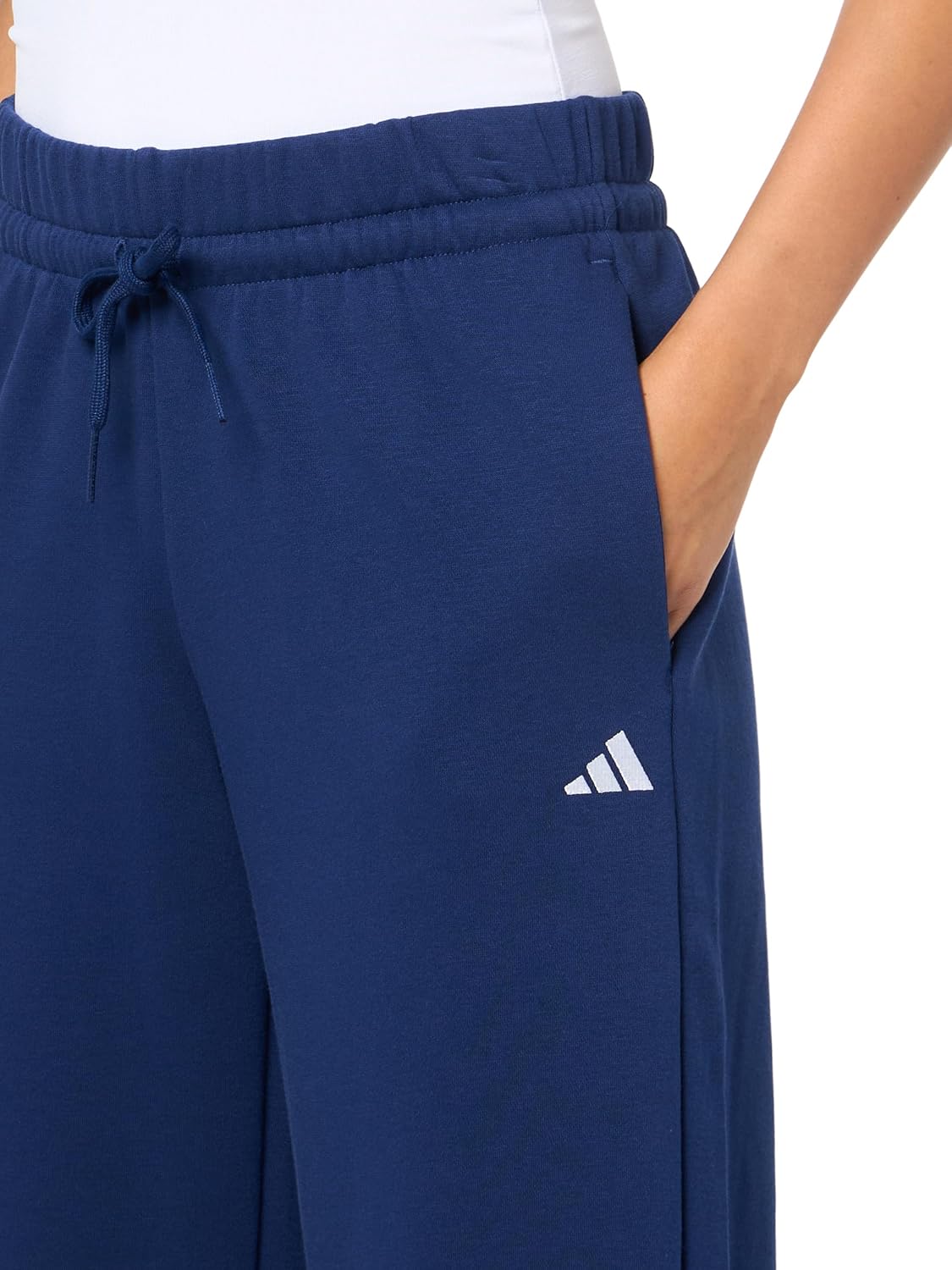 Adidas Womens Essentials Small Logo Feelcozy Open Hem Pants - Image 3