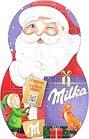 Milka Calendrier de l’Avent Père Noël - 24 Chocolats + 24 Activités Ludiques - Idée Cadeau Noël - Chocolat à Offrir - 236 g