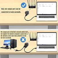 GINTOOYUN 2db RJ50 10P10C Elosztó Adapter - 10 Tűs Ethernet Átalakító Laptophoz, Routerhez - Kapcsolt Hálózatokhoz 3