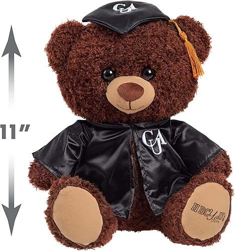 Miniatura 3 de HBCyoU Morehouse - Oso de peluche de 10 pulgadas, regalos de graduación, animales de peluche y juguetes para niños a partir de 3 años