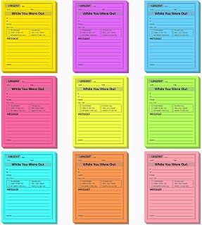 Eaasty 9 Pcs While You were Out Phone Message, Fluorescent Colors | 40 Sheets/pad Phone Message Pad Messages Pack Assorted Color Adhesive for Office Supplies Work Call