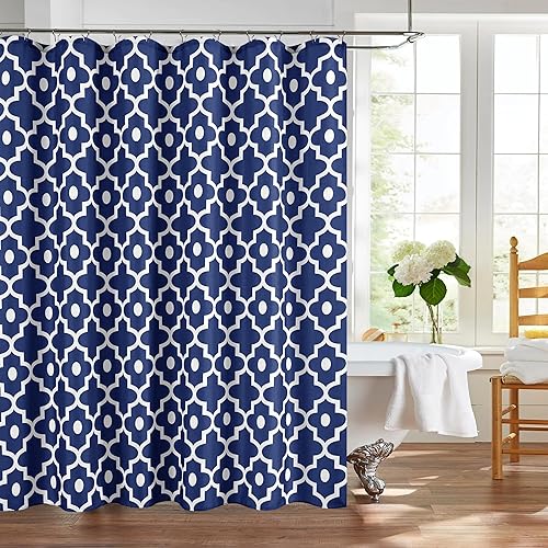 Biscaynebay - Cortinas de tela texturizada a cuadros para baño