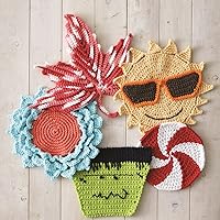 Vista 8 de Bernat Handicrafter - Hilo de algodón de colores sólidos, 1.75 oz, calibre 4 mediano, 100% algodón, Rojo Country