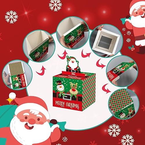 Miniatura 58 de Caja de dinero de feliz cumpleaños para regalo en efectivo, incluye tarjeta de feliz cumpleaños y 35 bolsas transparentes, divertido regalo