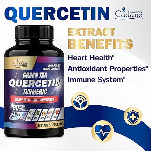 Miniatura 6 de Organic Cadane Suplementos de quercetina - 60 cápsulas de superalimentos
