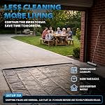 7'9" x 16' Tapis de garage lourd - Mat de confinement imperméable à la pluie avec 1.2" Des bords levés, 610GSM PVC Garage Tapis de voiture pour under Car to Trap Mud & Huile non glissante