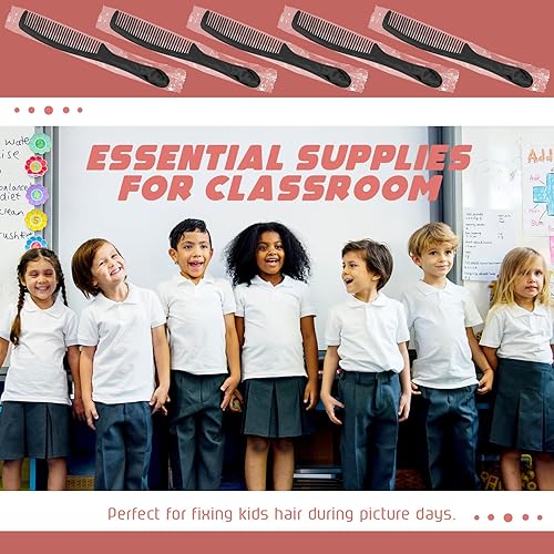 Miniatura 6 de Paquete de 100 peines de plástico desechables envueltos individualmente a granel para viajes, hotel, refugio, personas sin hogar, hogar de ancianos,