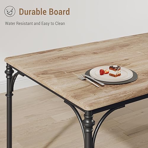 Miniatura 3 de Juego de mesa de comedor para 4 mesas de comedor y sillas modernas, juego de 4 sillas para 4 con banco de madera para comedor, comedor, juego de