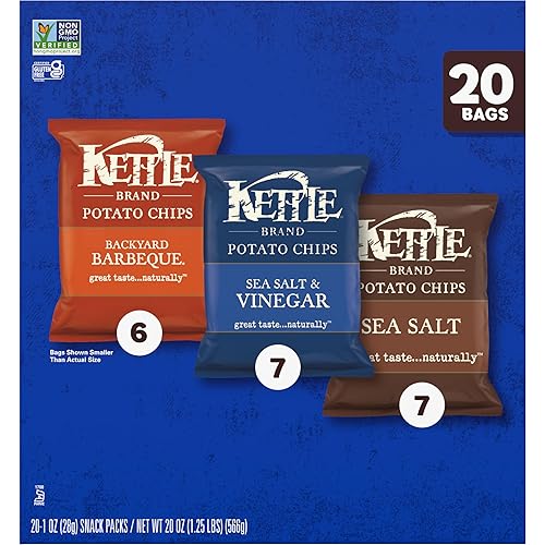 Vista 77 de Kettle Foods Patatas fritas Krinkle Salt & Fresh Molido, 5 onzas