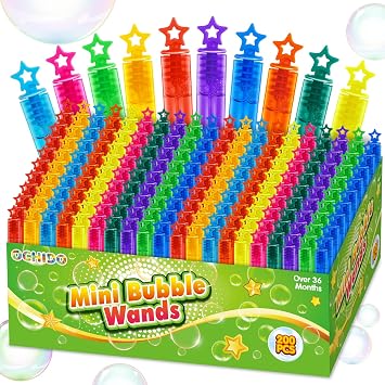 200 PCS Bubbles Bulk, Mini Bubble Wand for Party Favors & Classroom Prizes