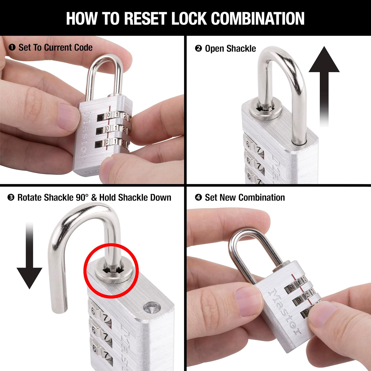 How to reset Master Lock 630D combination