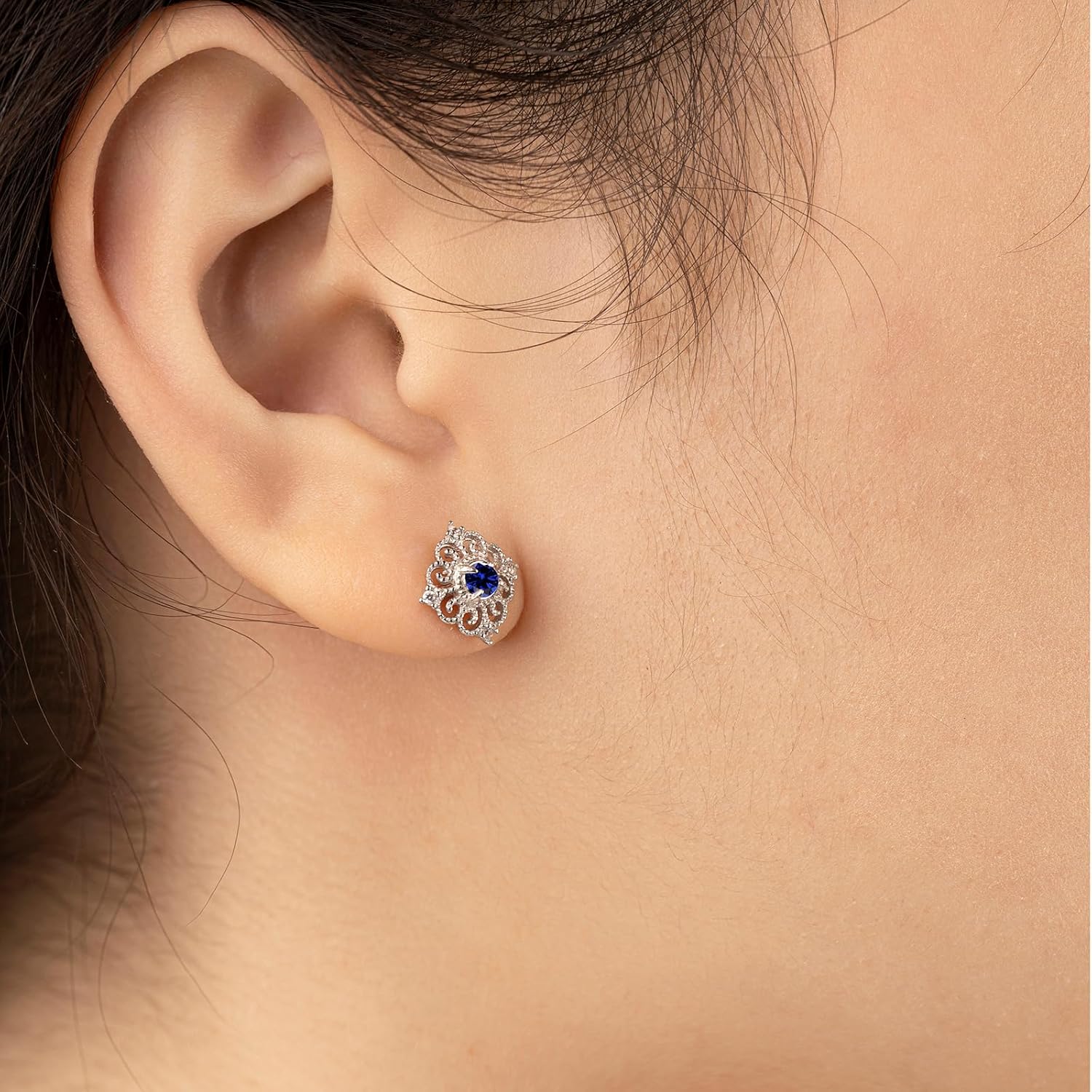 Small Purple Amethyst Sterling Silver Stud Earrings For Women Hypoallergenic Square Handmade Dainty Classy Nickle Free Light Weight February Birthstone Earrings Jewelry Gift For Her Keenove - Image 4