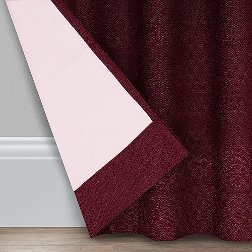 Miniatura 3 de Volante opaco para ventana de Eclipse, mezcla de poliéster, Burgundy, 21 - pulgadas