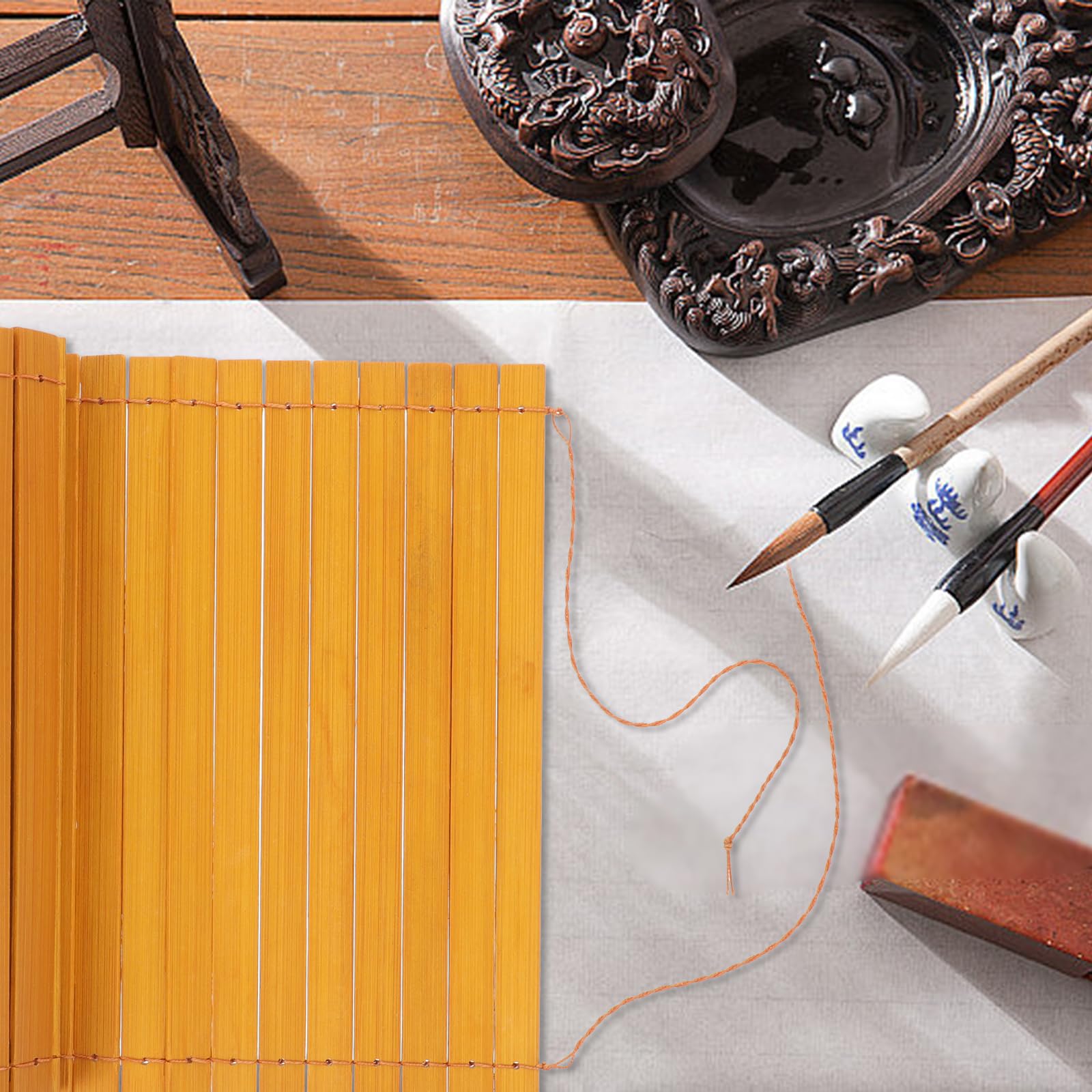 竹の書道飾り Amazon | Tofficu 竹簡 書道用 手作り 竹製 子供 書道 練習 展示