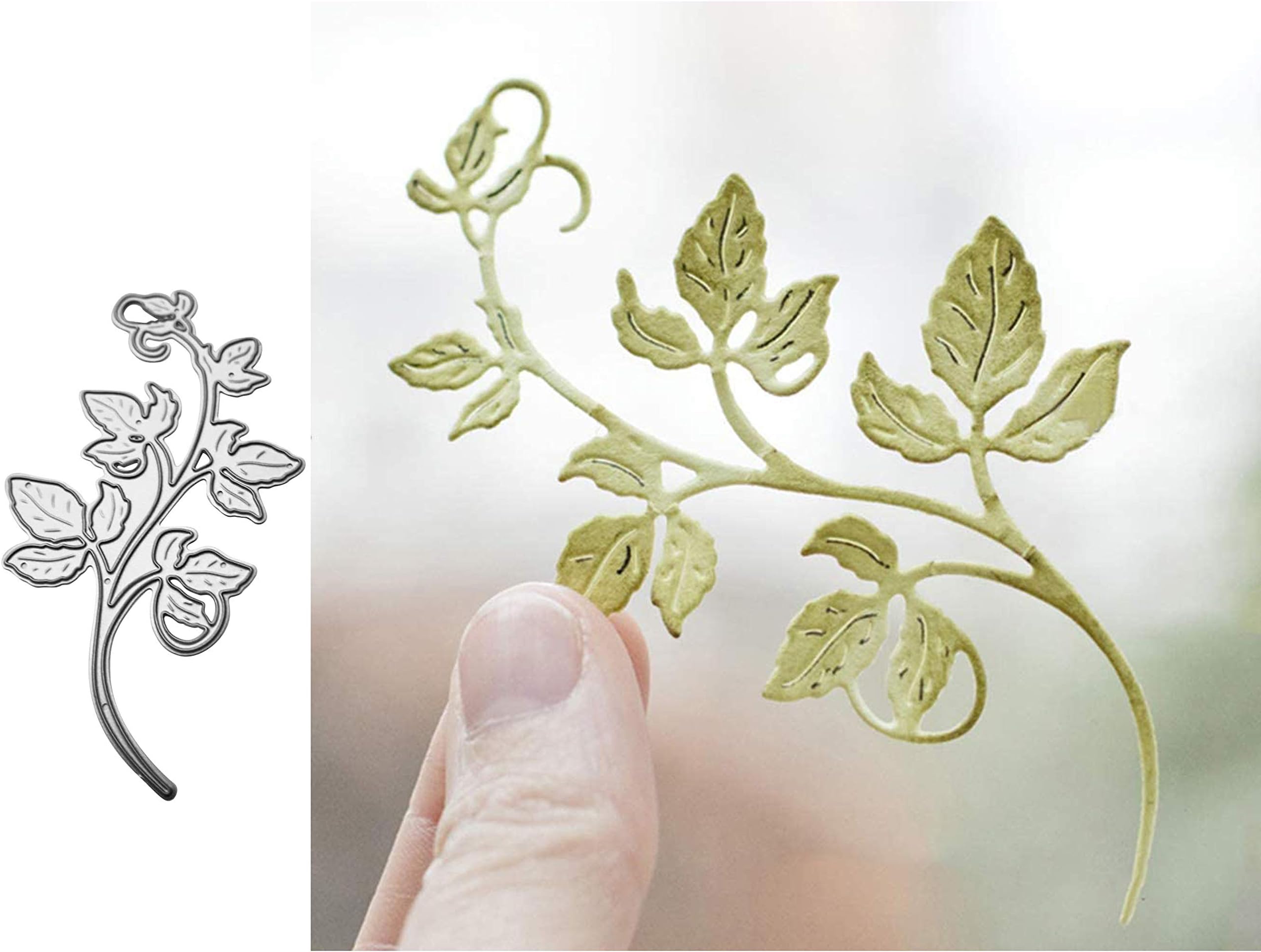 Metal Cutting Dies Leaves Flower Cutting Dies Stencils for DIY Scrapbooking Album Decorative Embossing Paper Stencils for Festival Card