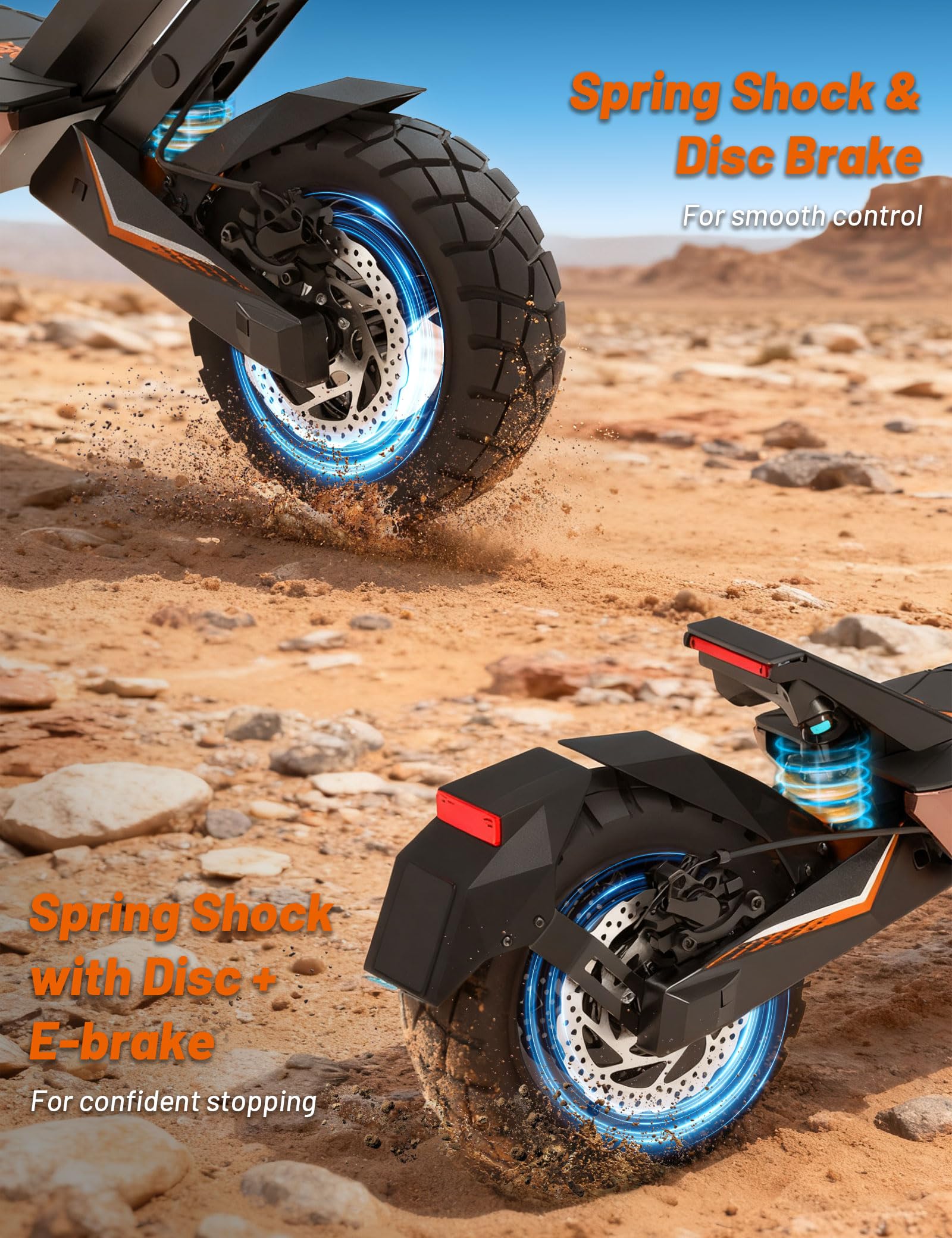 KuKirin T3 Monopattino Elettrico Adulto, Motore Potente e Batteria 48V 15.6Ah Fino 58Km Autonomia, Monopattini Elettrici Fuoristrada con Doppia Sospensione, Illuminazione RGB & Capacità Carico 120Kg