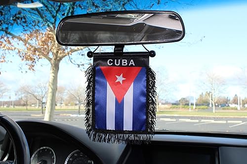 Miniatura 3 de Bandera de Cuba para su espejo retrovisor  Bandera cubana para el coche