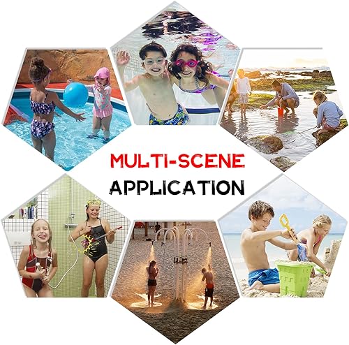 Miniatura 7 de Hiturbo Toalla cambiadora para niños, poncho absorbente de secado rápido, toallas de baño de microfibra (rosa)