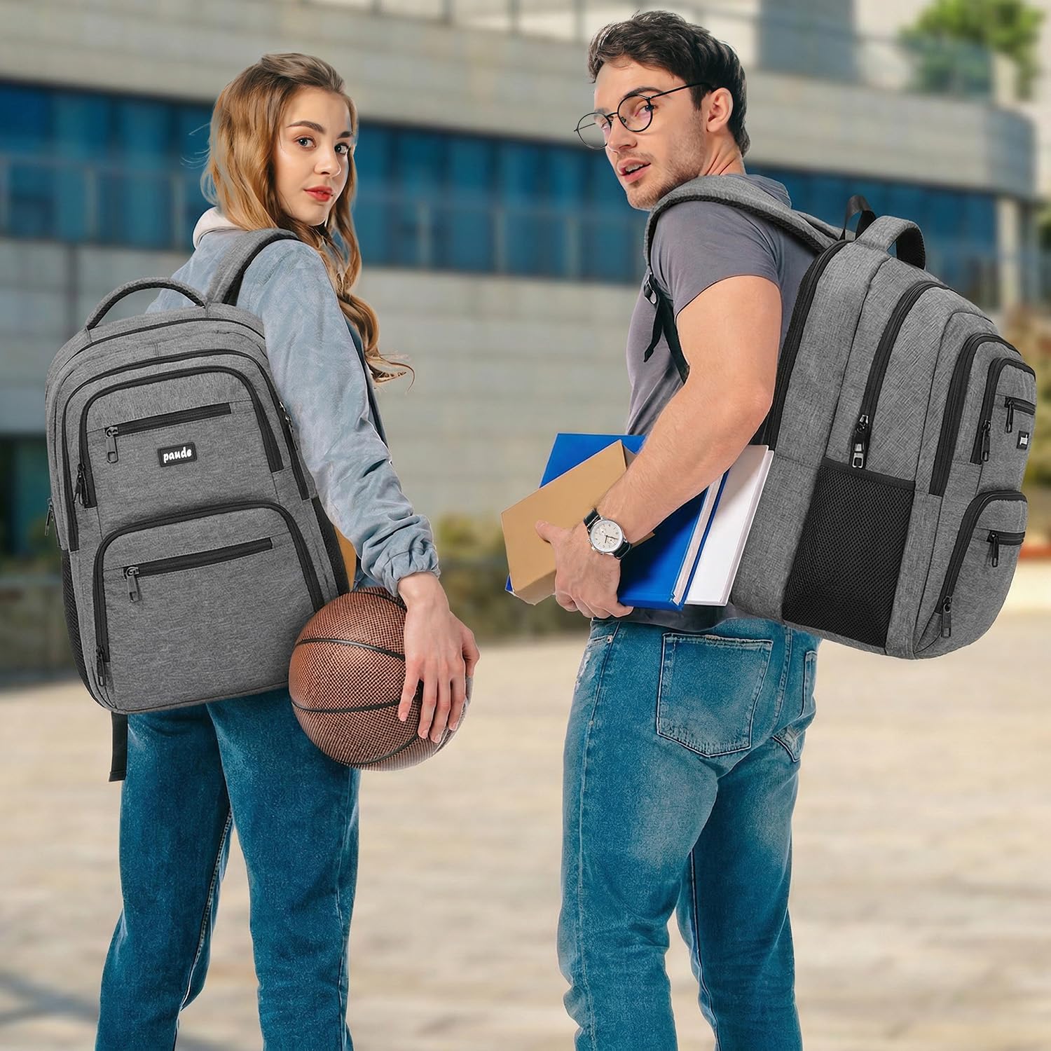 Paude Mochila para ordenador portátil de 17,3 pulgadas, mochila escolar grande para adolescentes y adultos, mochila de trabajo para estudiantes de secundaria, universitarios y profesionales