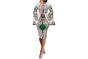 Elegant African Print Bodycon Church Pencil Dress