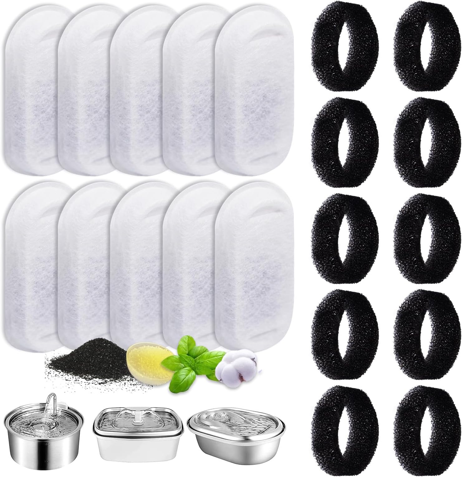 10 Stück Katzenbrunnen Filter Für Philips PAW3210/02 | Aktivkohle Ersatzfilter