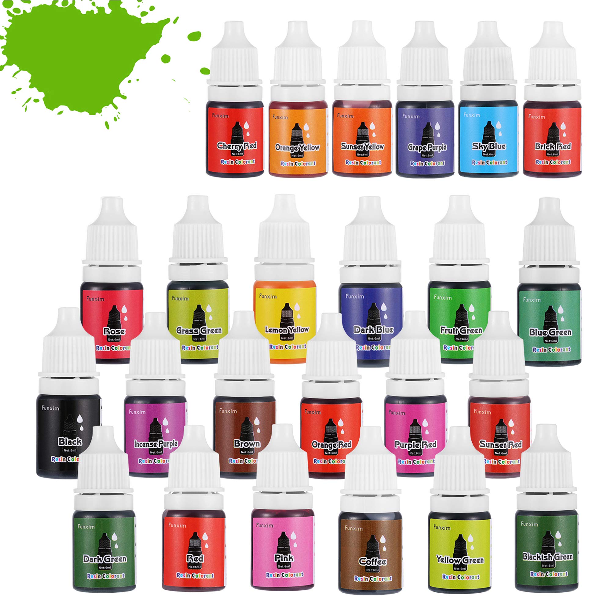 Buy Funxim Epoxy Resin Pigment 24 Colour x 6ml epoxy Resin Paint