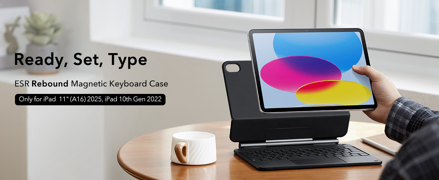 Amazon.com: ESR iPad 11th(A16, 2025)/10th Gen Case with Keyboard