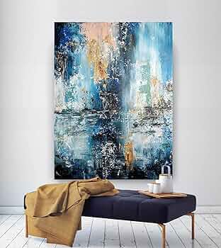 絵画　イラスト　キャンバス　アート　特大　大きい Amazon.co.jp: アートペイントされた特大の絵画キャンバス上の大きな