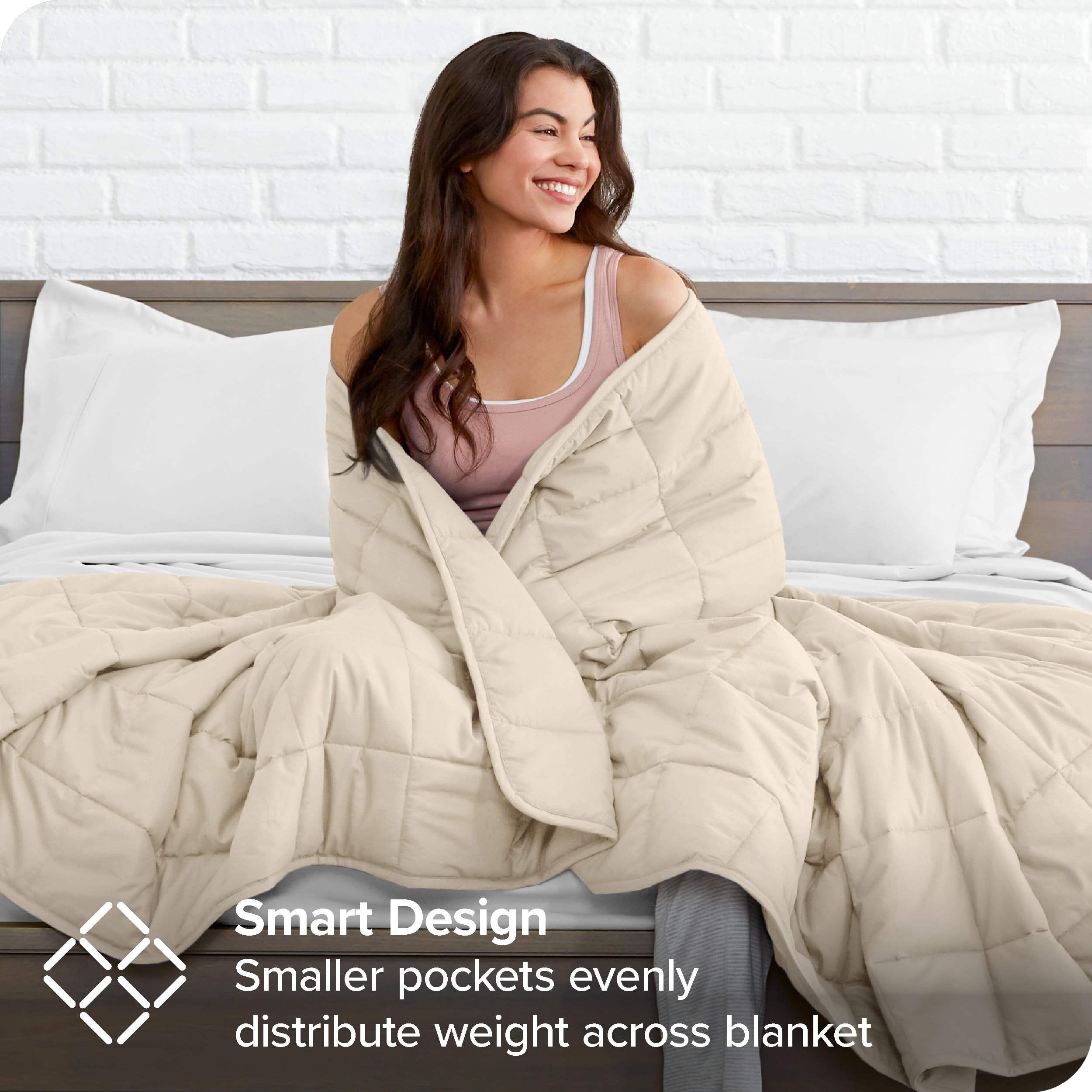 Bare Home Weighted Blanket Twin or Full Size 10lb (40" x 60") All