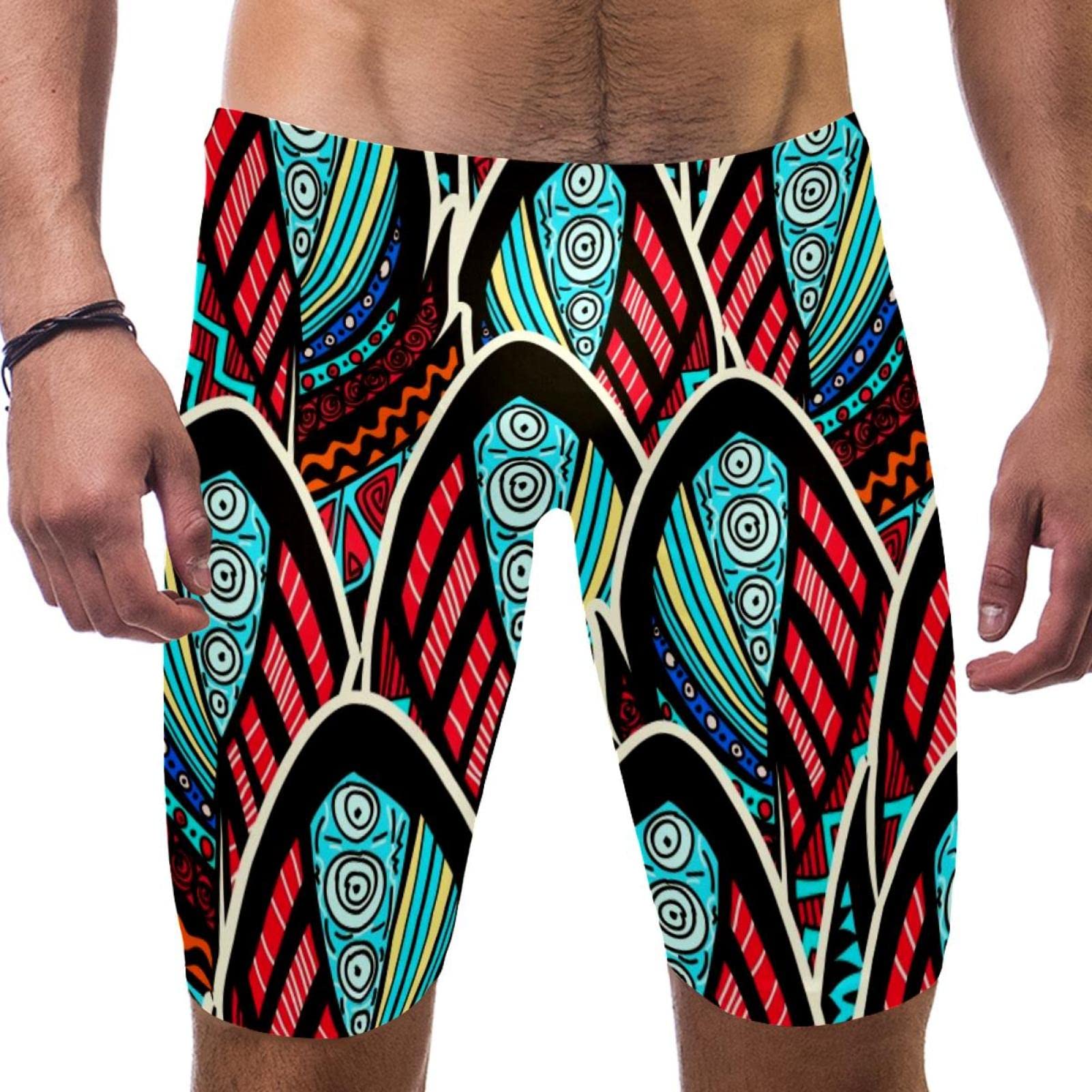 Bañador bóxer para hombre con estampado Retro Peacock multicolor talla L 7