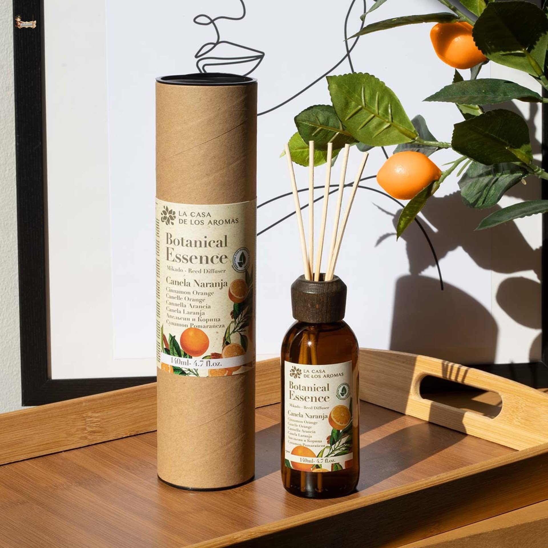 BricoLoco.com. Ambientador intenso naranja canela 140ml. Más cómodo y seguro que las velas. Ambientador hogar, casa, habitación. Mikado (6)