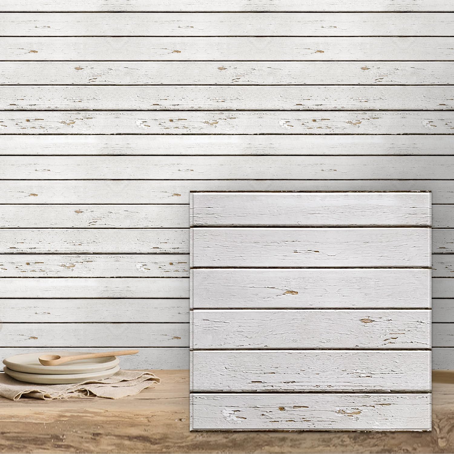 COMSTICKC Pannelli da parete 3D, autoadesivi, effetto legno, 10 pezzi, in PVC leggero, rivestimento murale 3D, effetto legno, carta da parati autoadesiva 3D, decorazione per pareti interne fai da te