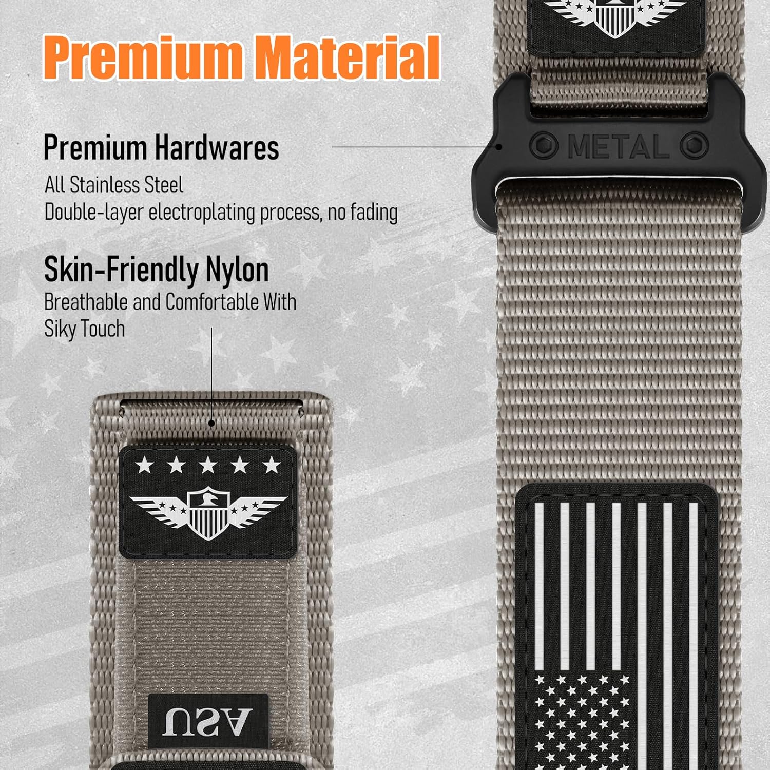 20mm Band Compatible with Samsung Galaxy Watch 7 6 5 4 FE Band 44mm 40mm/Watch 6 4 Classic 47mm 43mm 42mm 46mm/5 Pro 45mm/3 41mm/Active 2 Men,Fabric Nylon Strap for Garmin Vivoactive 5 3/Venu,S - Image 6