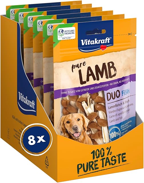 Vitakraft Pure Lamb Duo Fish, golosinas para perros, cordero y pescado