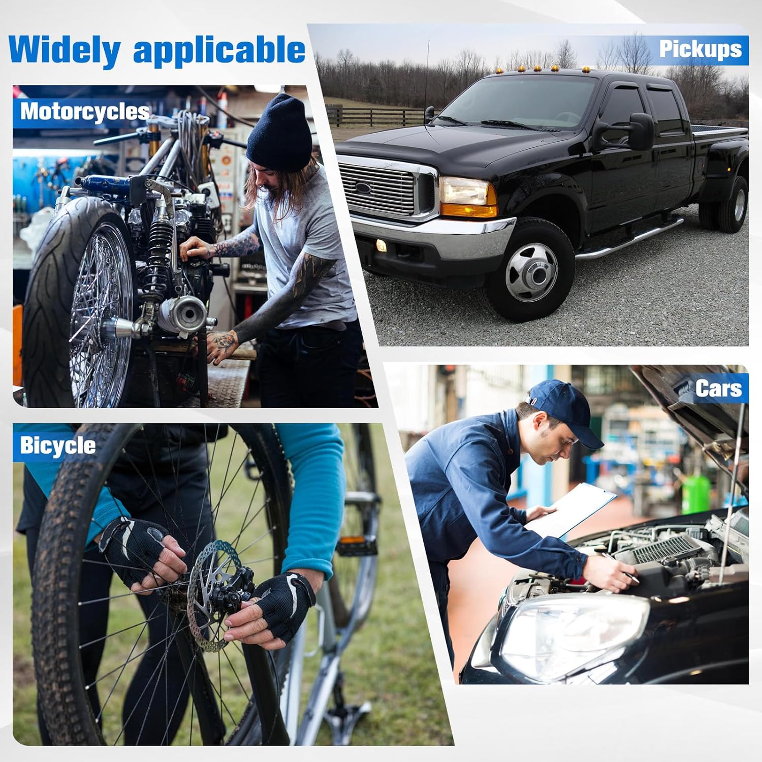 Marvelity 10-Piece Axle Spindle Thread Chaser Set - Includes 8 Dies & 1-1/16"Extension Bar, 8 Common Sizes M20 M22 M24 & 13/16" 3/4" UNEF Nuts for Most Vehicle Axle Spindles