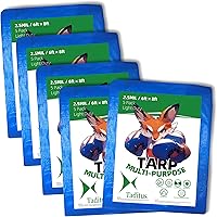 Taditus 2.5 Mil Waterproof Tarps 6x8 Ft (5 Pack) Upgraded 2.0 - All-Weather Light Duty for Camping, DIY, Home Covers