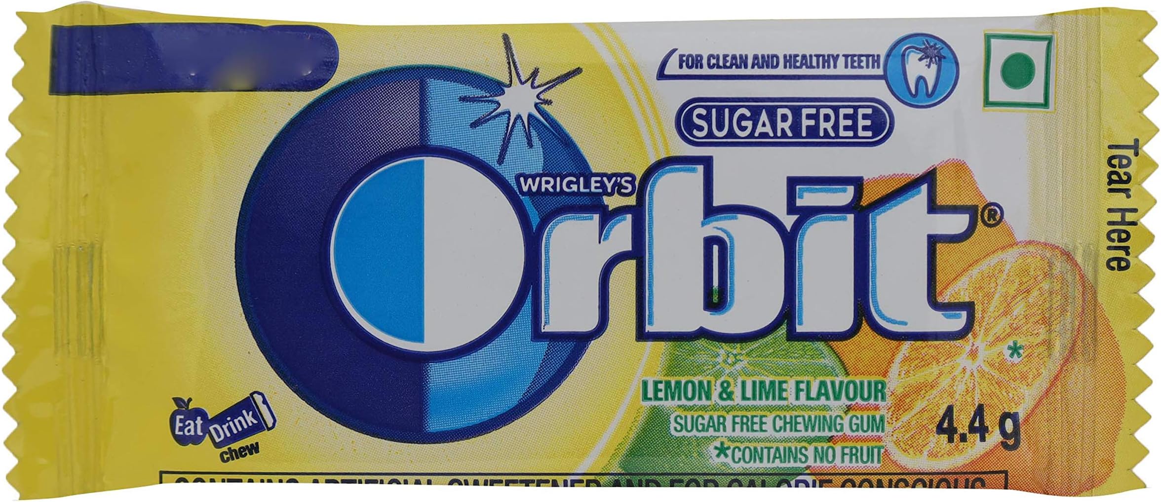Wrigley's Wrigleys Orbit Sugar-Free Chewing Gum - Lemon & Lime, 4.4g